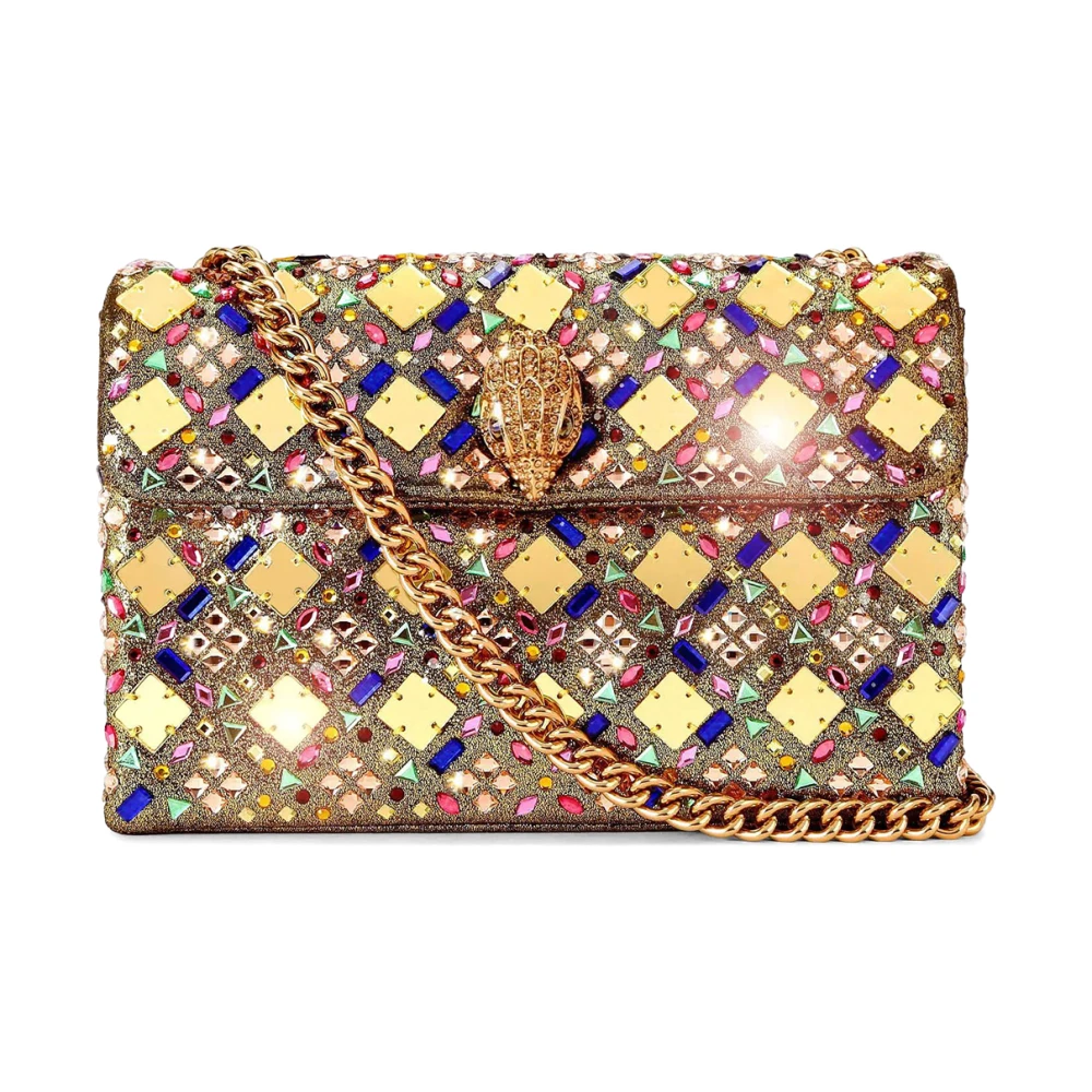 Kurt Geiger Crystal Kensington Tas met Gouden Adelaar Yellow Dames