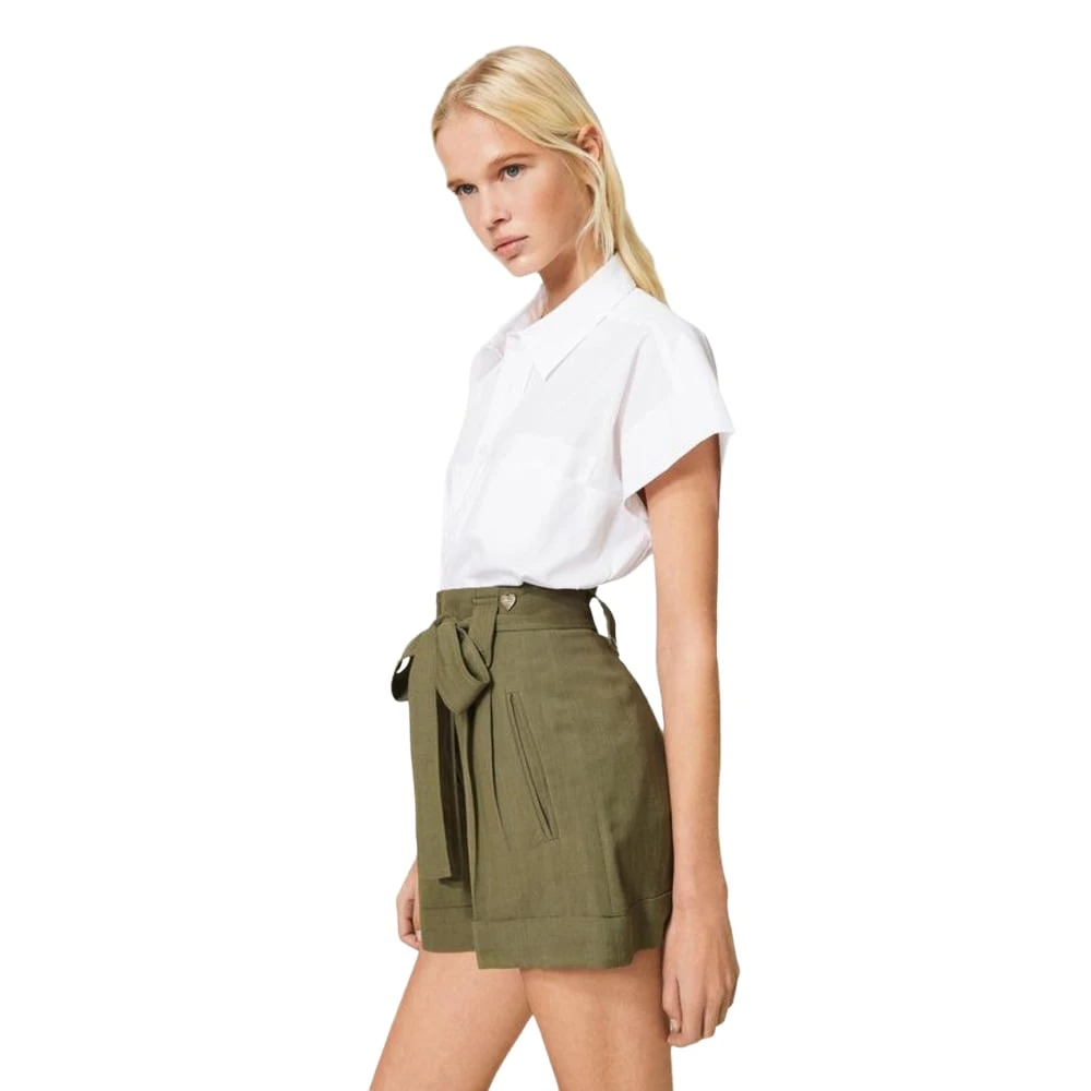 Twinset Stijlvolle Shorts voor Vrouwen Green Dames