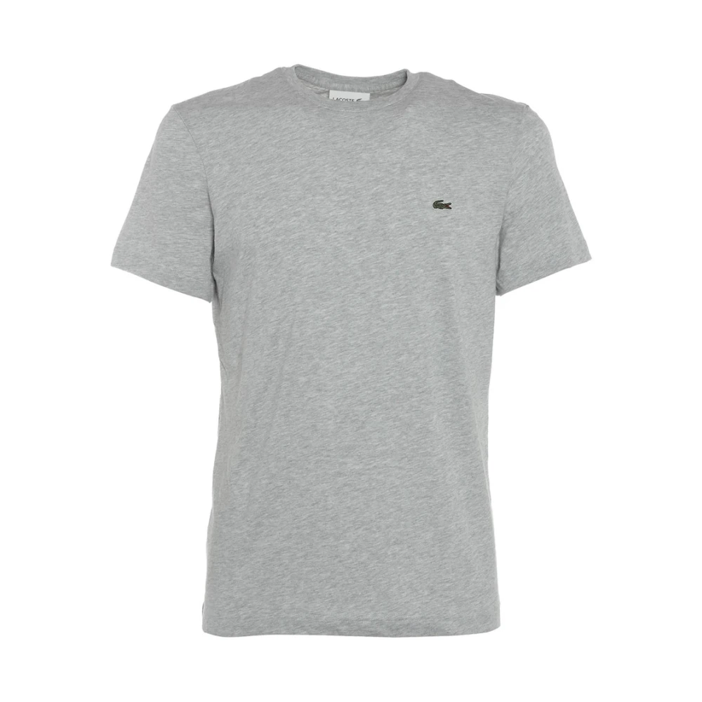 Lacoste Grijze T-shirt met regular fit en geborduurd logo Gray Heren