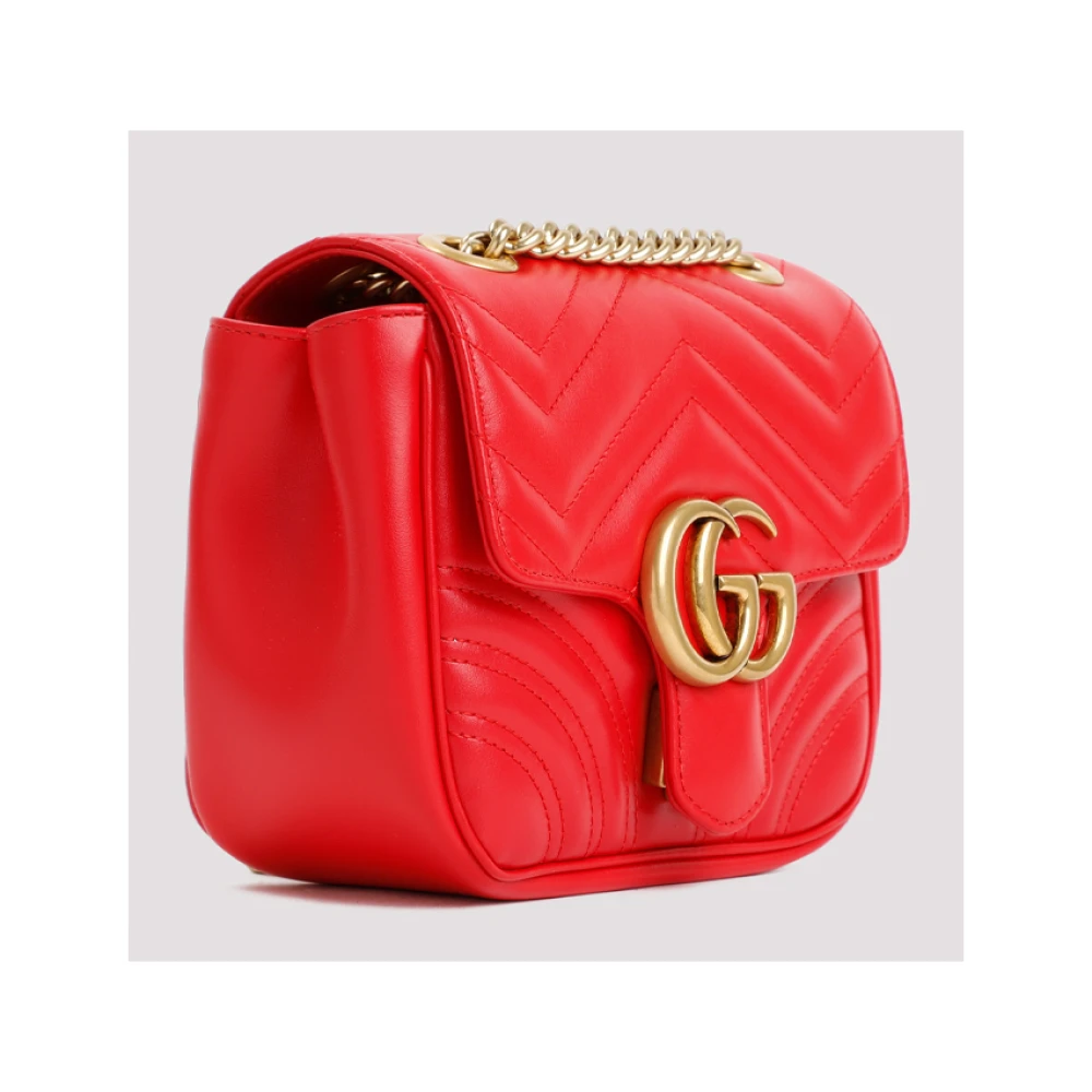 Gucci Marmont Mini Schoudertas Rood Red Dames