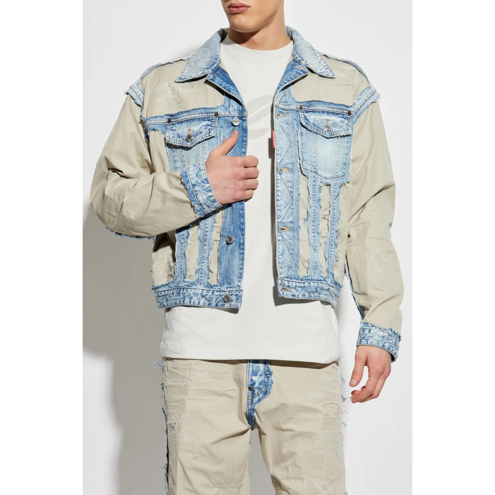 Dsquared2 Jas gemaakt van gecombineerde materialen Beige Heren
