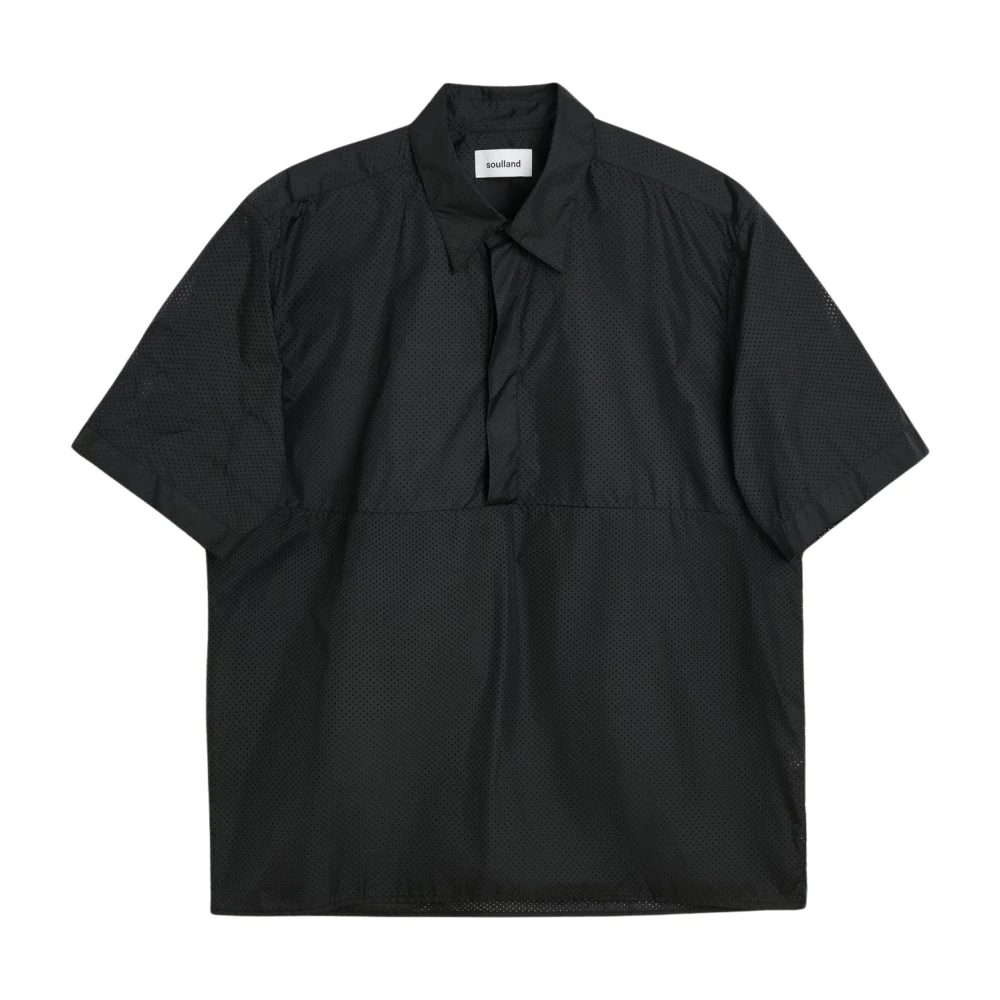 Soulland Geperforeerd shirt Black Unisex