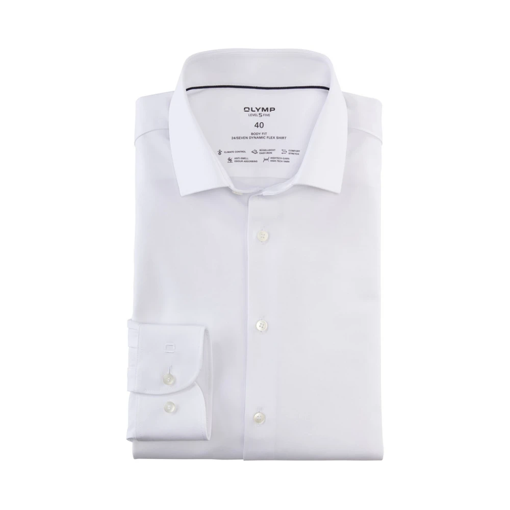 Olymp Uomo Bianco Camicia Elegante