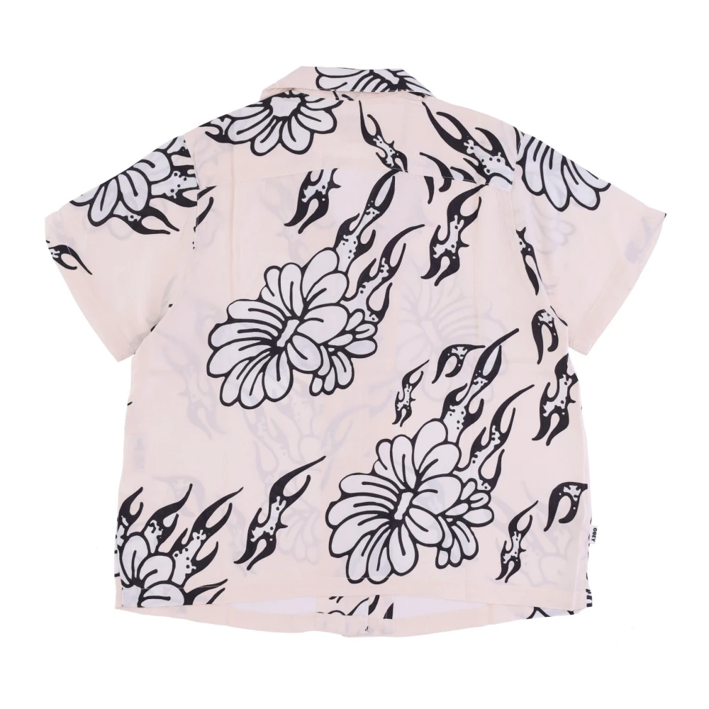 Obey Flamin Flowers Korte Mouw Shirt Multicolor Dames