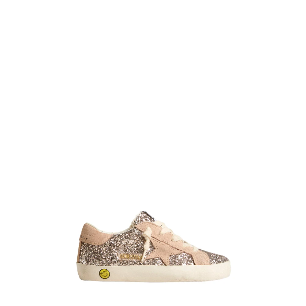 Golden Goose Barn Glitter Sneakers Beige Mocka Pink, Pojke