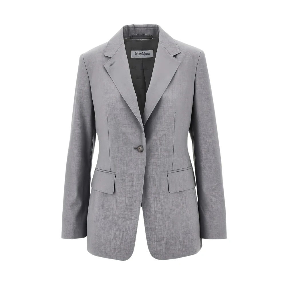 Max Mara Women's Gray Circense Virgin Wool Blazer - Blazers - S - Jackets