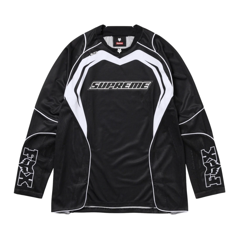 Supreme Limited Edition Fox Racing Jersey Zwart Black Heren