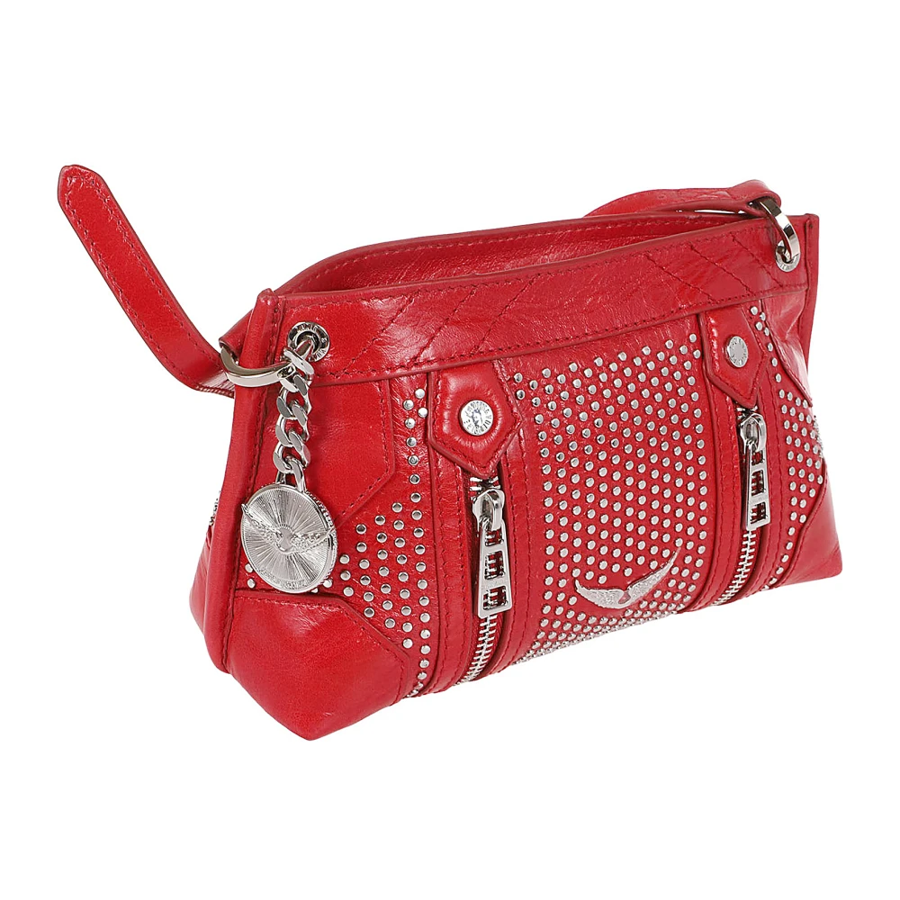 Zadig & Voltaire Leren Tas in Flash Kleur met Rits Red Dames