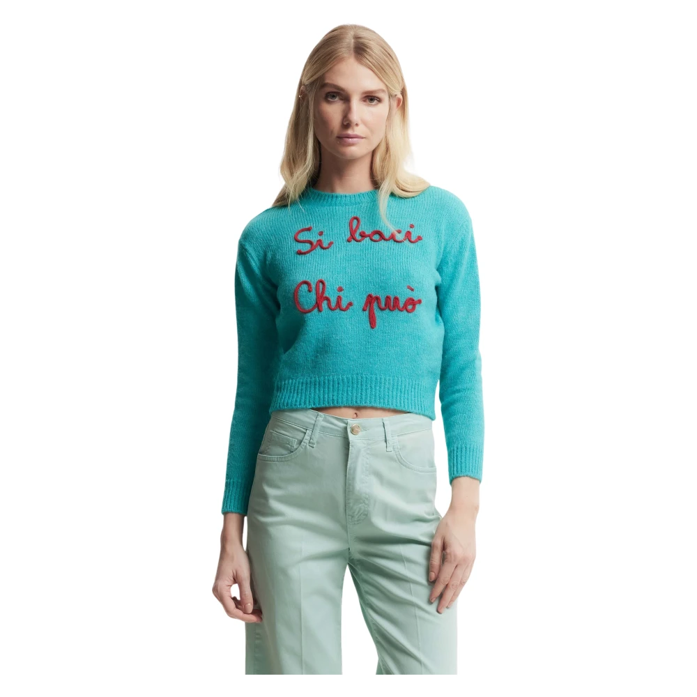 Kocca Geborduurde Wollen Trui Multicolor Dames