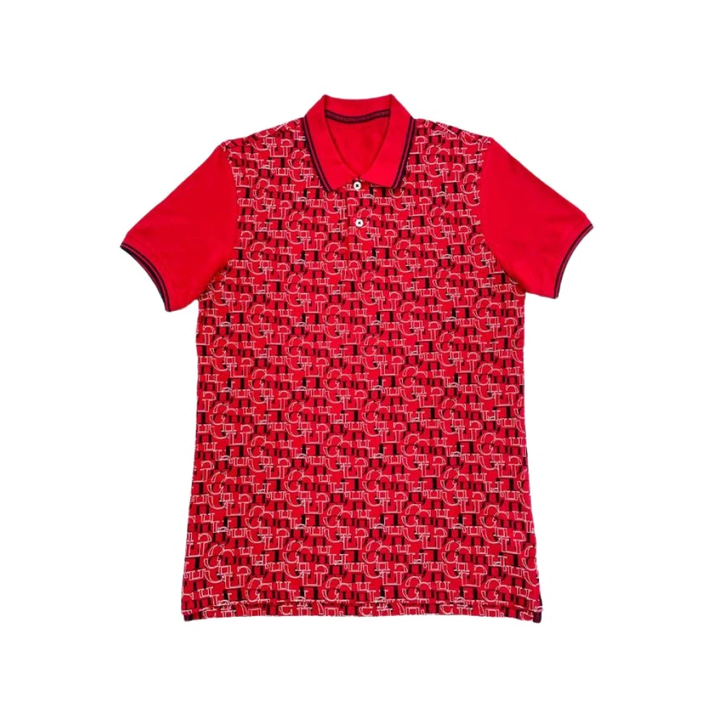 Carolina Herrera Initials Polo Shirt Red Heren