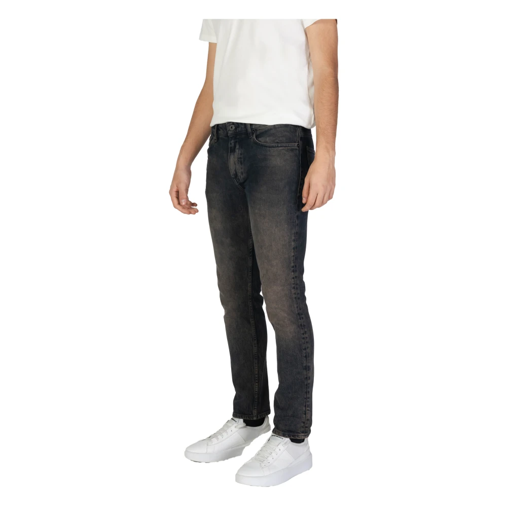 Hugo Boss Blauwe versleten effect gewone jeans Blue Heren