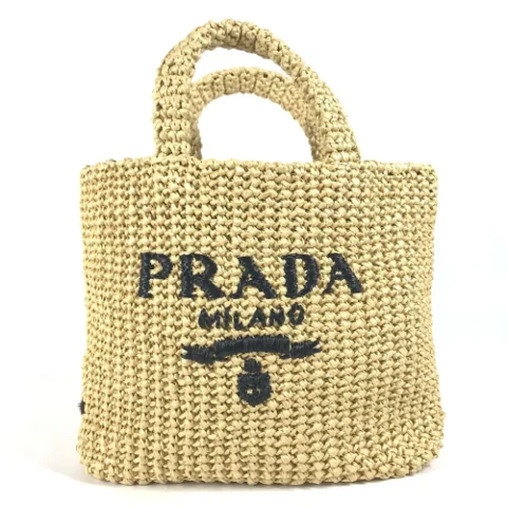 Prada Vintage Pre-owned Fabric prada-bags Beige Dames