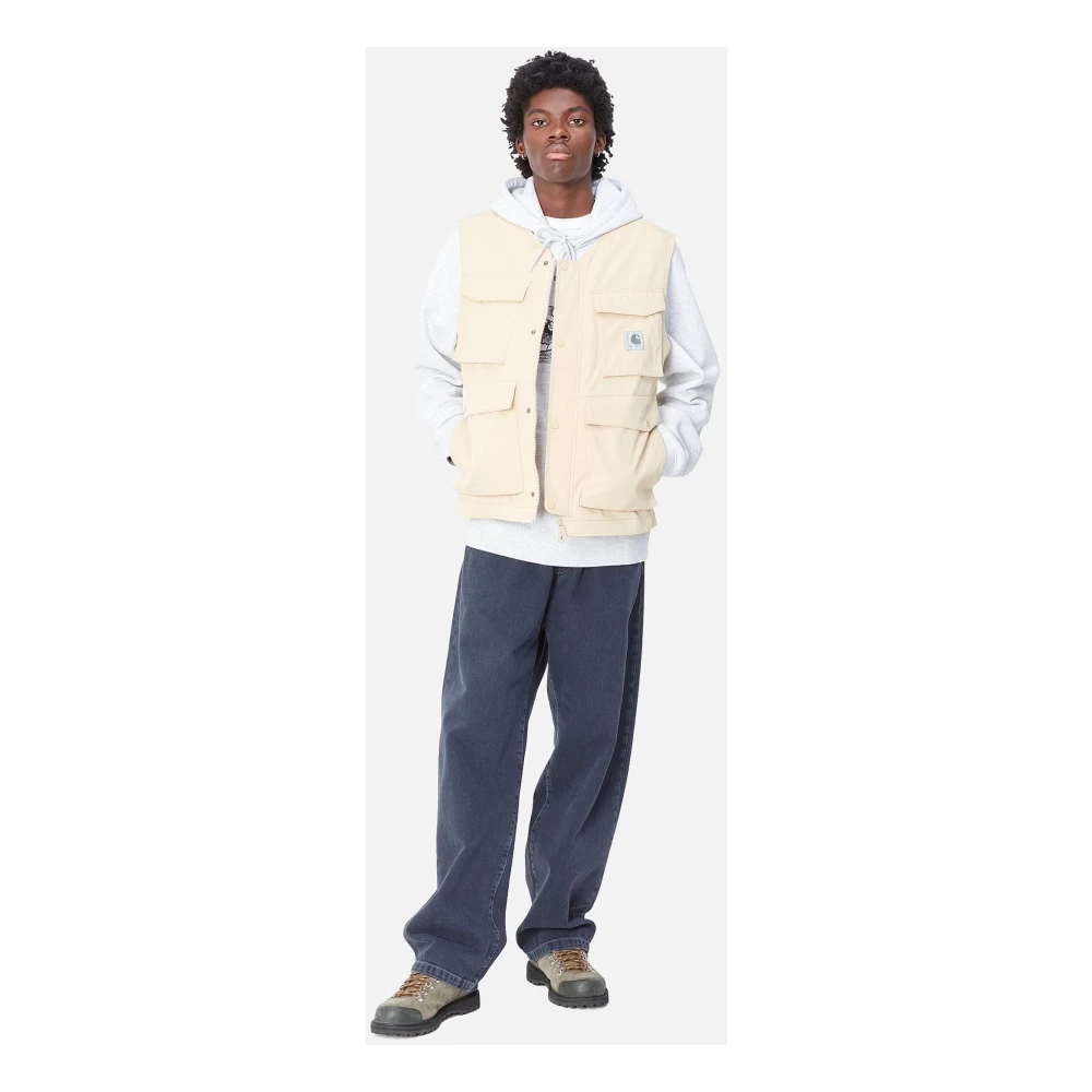 Carhartt WIP Denim Landon Pant met Abrasieve Wassing Blue Heren