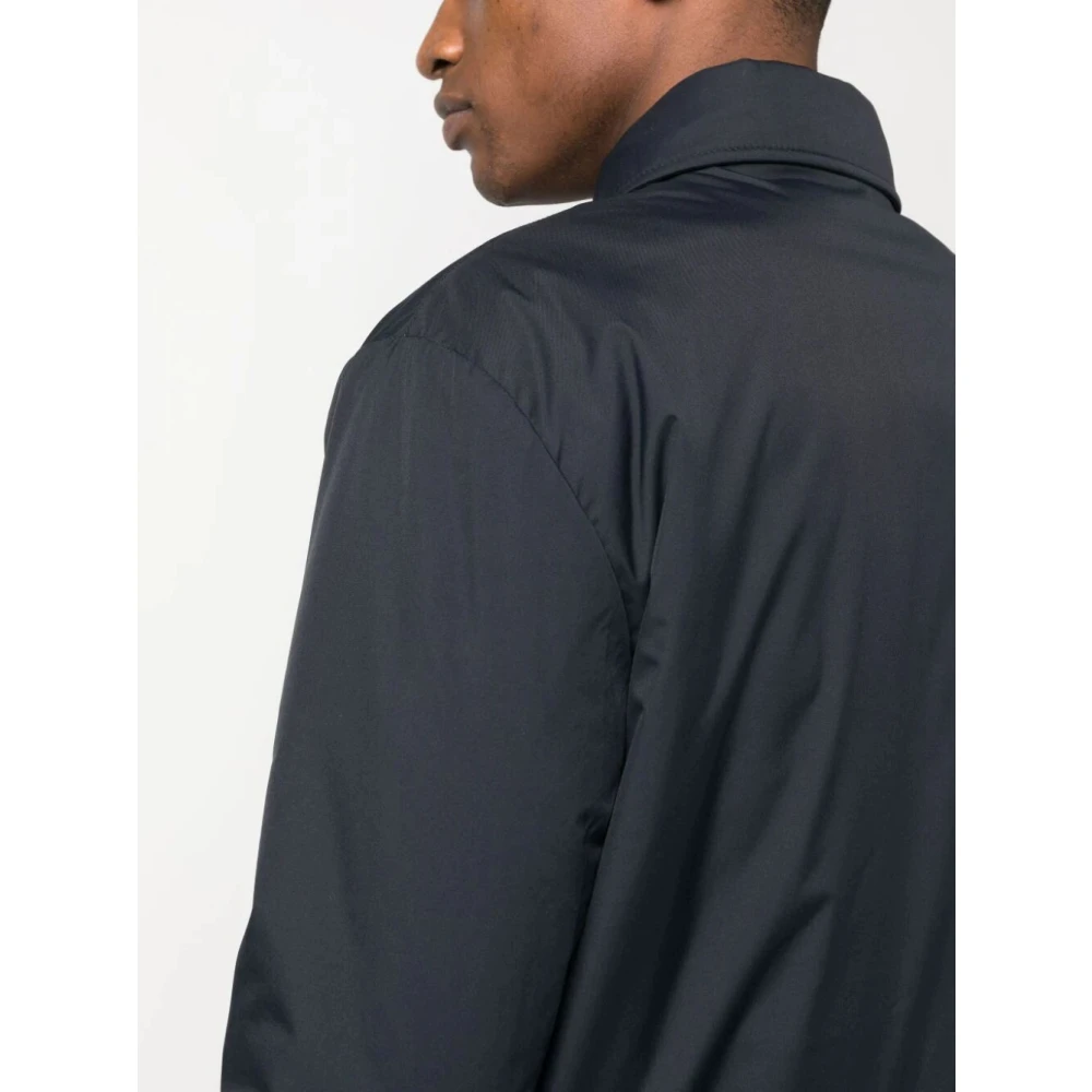 Kiton Blauwe Jas Blue Heren