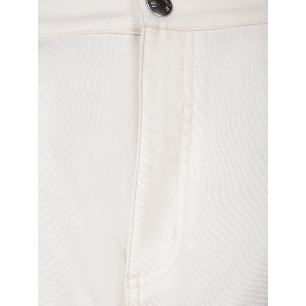 Moncler Elegante Regular-Fit Broek met Voorsluiting White Heren
