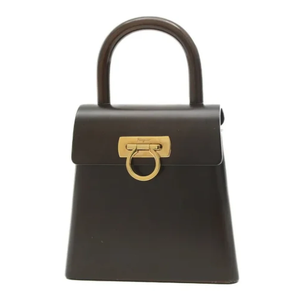 Salvatore Ferragamo Pre-owned Fabric handbags Brown Dames