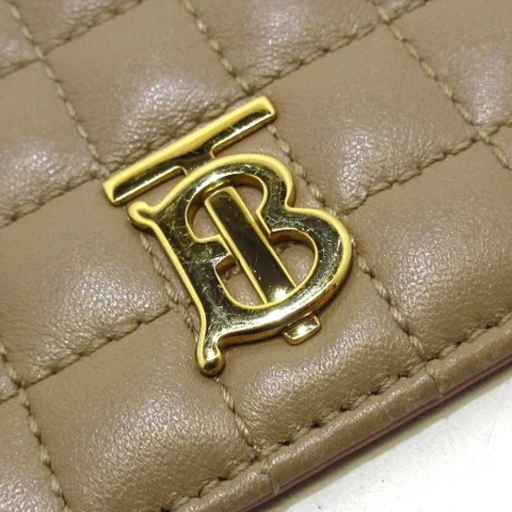 Burberry Vintage Pre-owned Leather wallets Beige Dames
