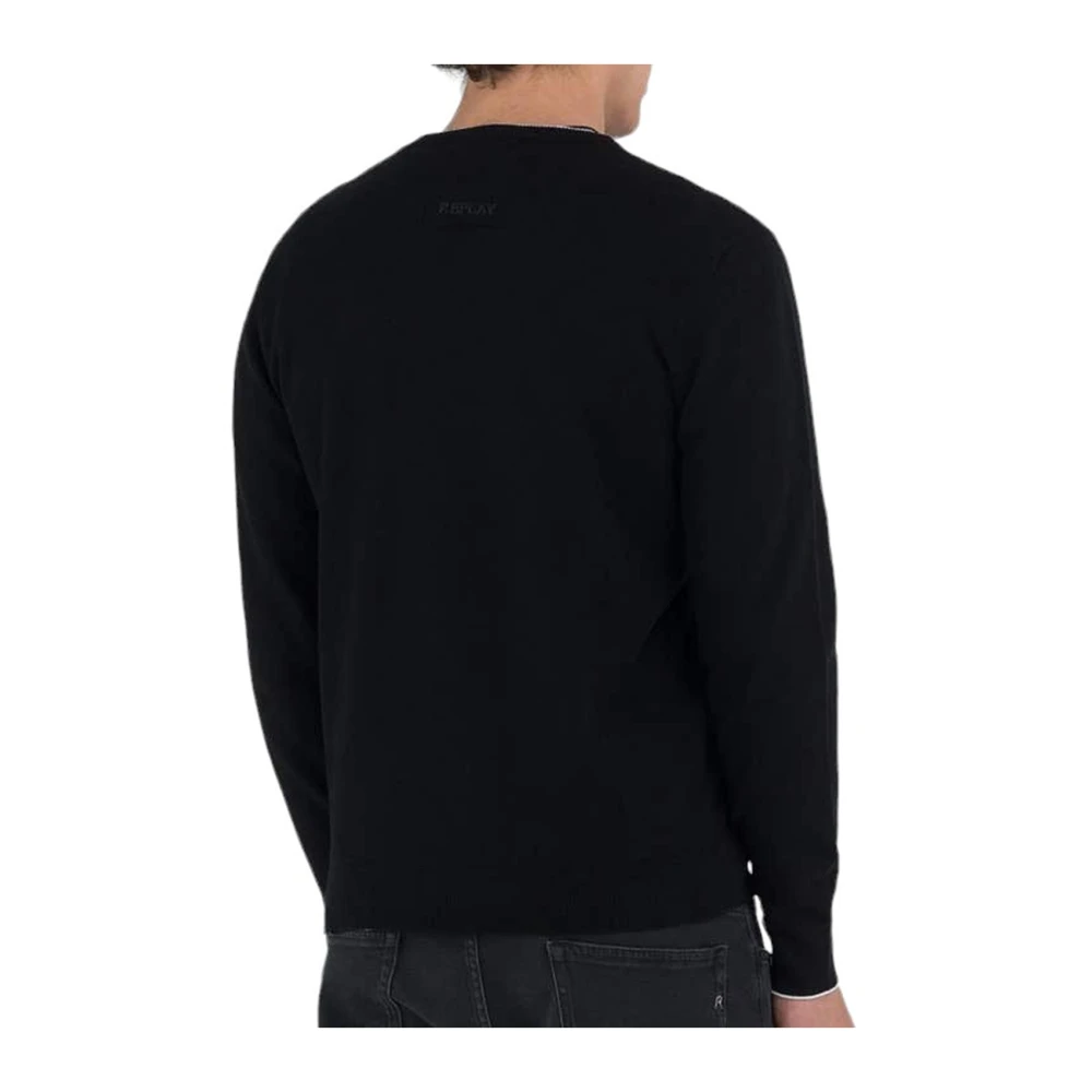 Replay Zwarte Mesh Stijl Top Black Heren