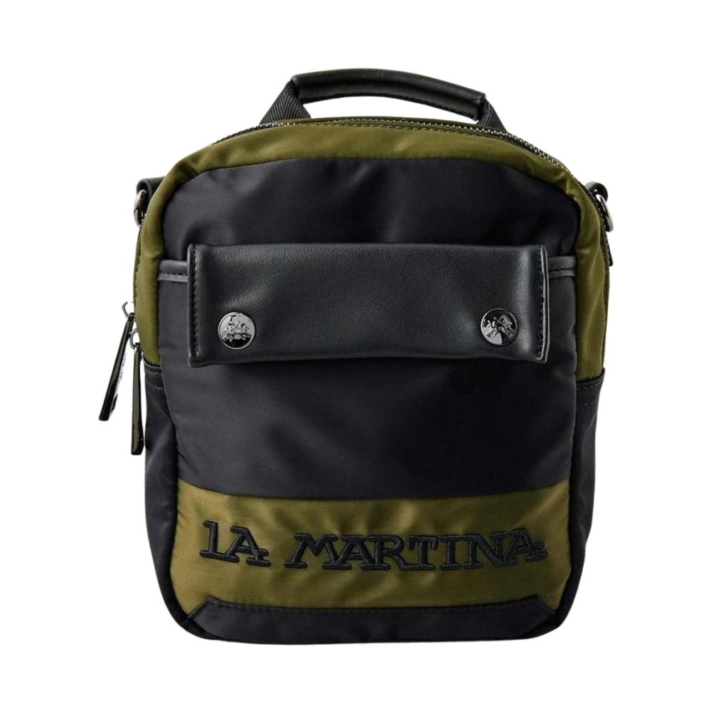 La Martina Mannelijk Multicolor Tassen Heren, Veelkleurig, One Size, Nylon, Nylon Crossbody Tas Met Verstelbare Riem
