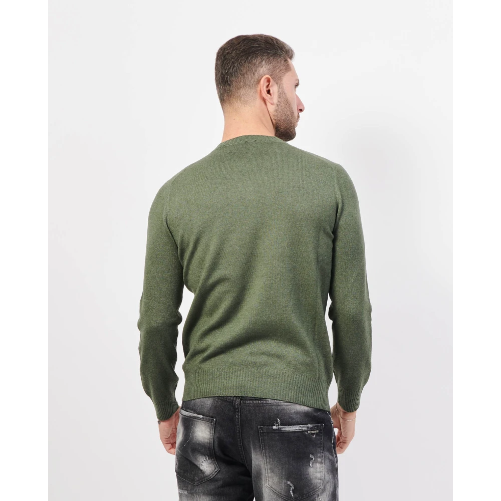 Gran Sasso Groene Alpaca Cashmere Trui Green Heren
