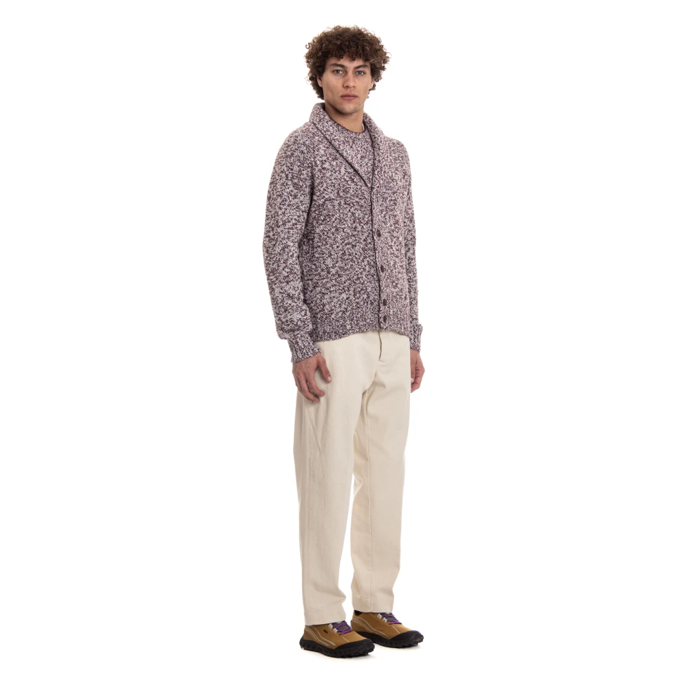 Barba Sjaalkraag Mouliné Stof Jas Multicolor Heren