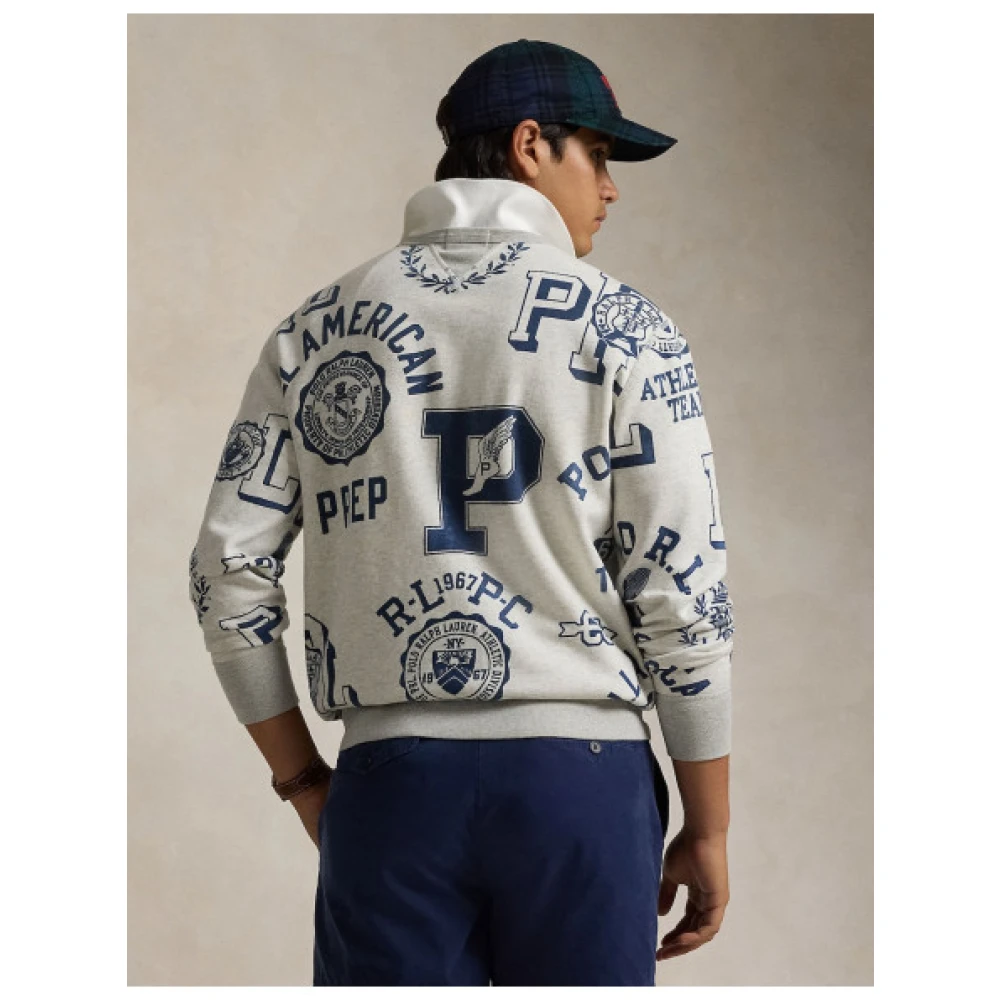 Polo Ralph Lauren Sportieve Katoenen Grafische Sweater White Heren