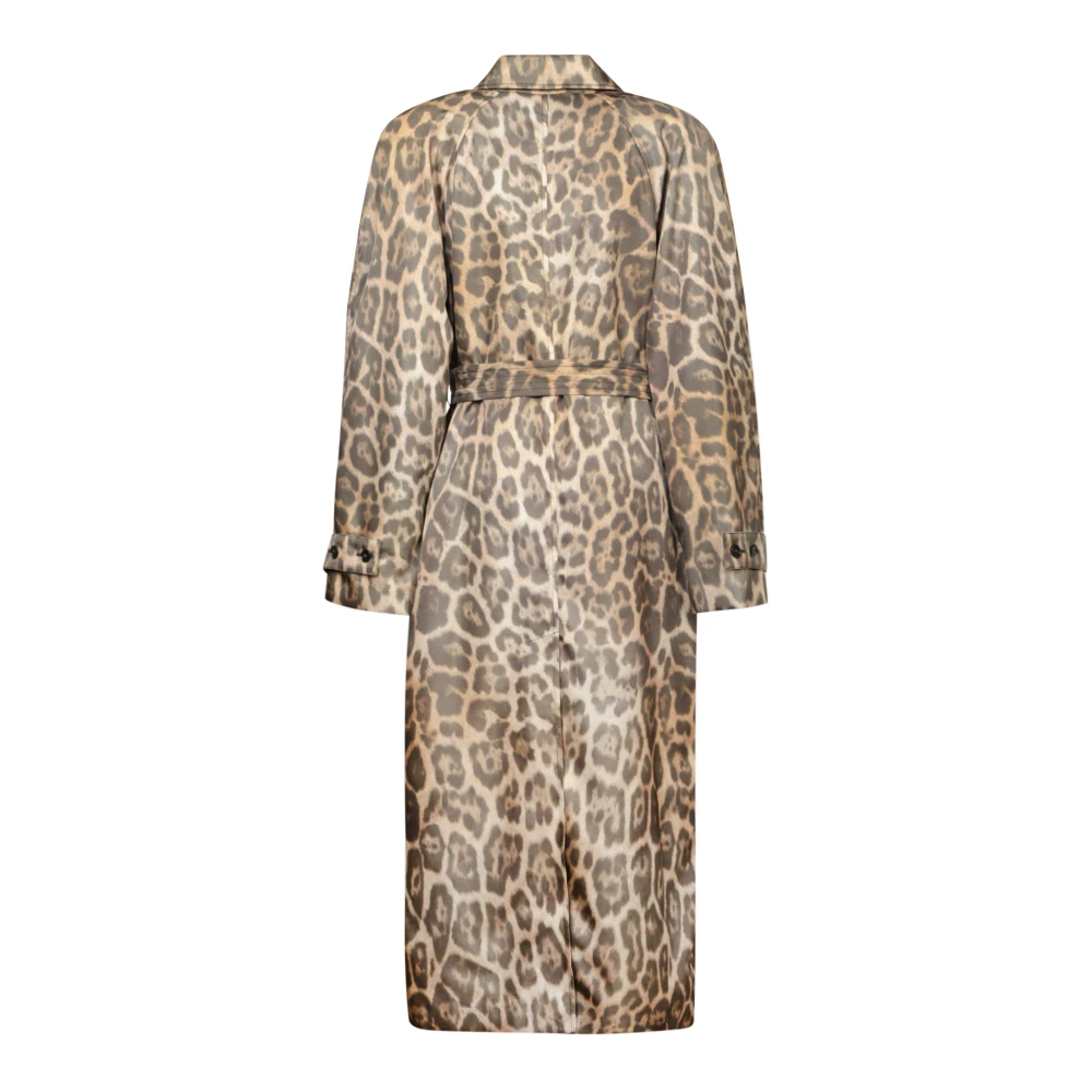 Stella Mccartney Leopard Oversized Trench Coat Multicolor Dames