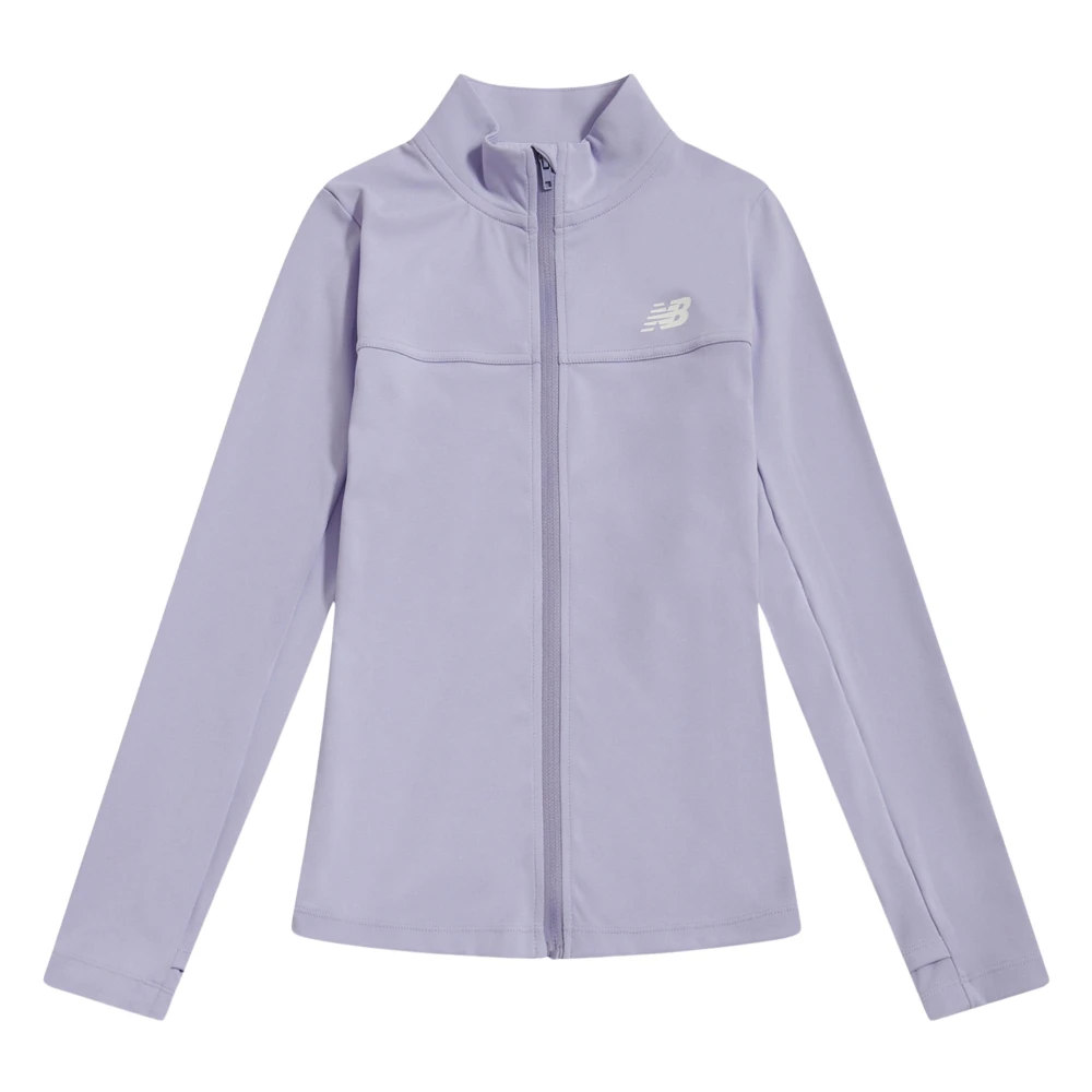 New Balance Girls Purple Daybreak Performance Funnel Track Jacket - Kids Sport Jackets - 15 Y - Kids