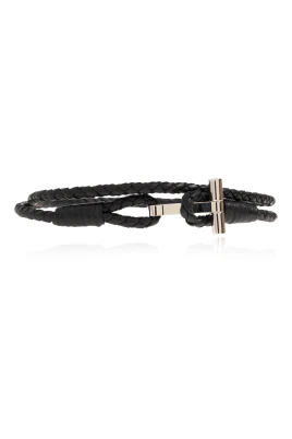 Braided Leather T Bracelet