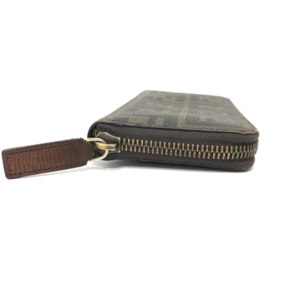 Fendi Vintage Pre-owned Fabric wallets Brown Heren