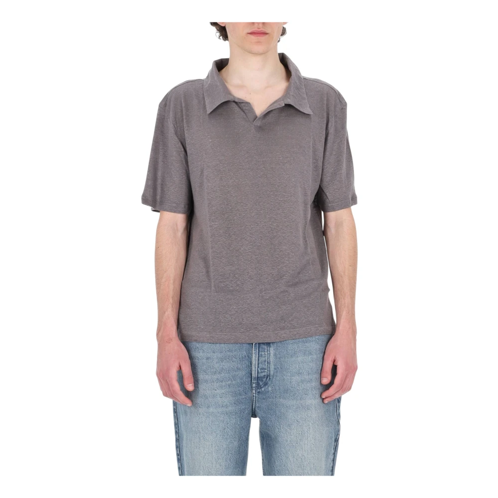 Officine Générale Gray Polo Shirts, Male, L, Simon Polo