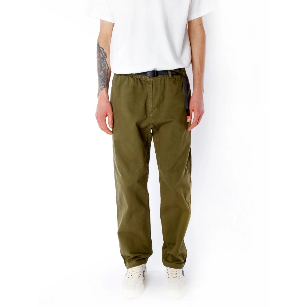 Gramicci Green Straight Trousers, Male, L, Straight Trousers