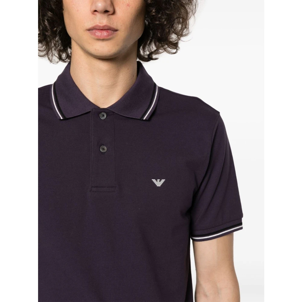 Emporio Armani Polo Shirts Purple Heren