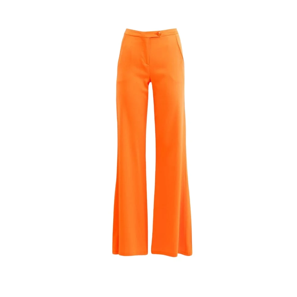 Patrizia Pepe Femme Orange Pantalons, Taille: 40 Fr Wide Pantalons