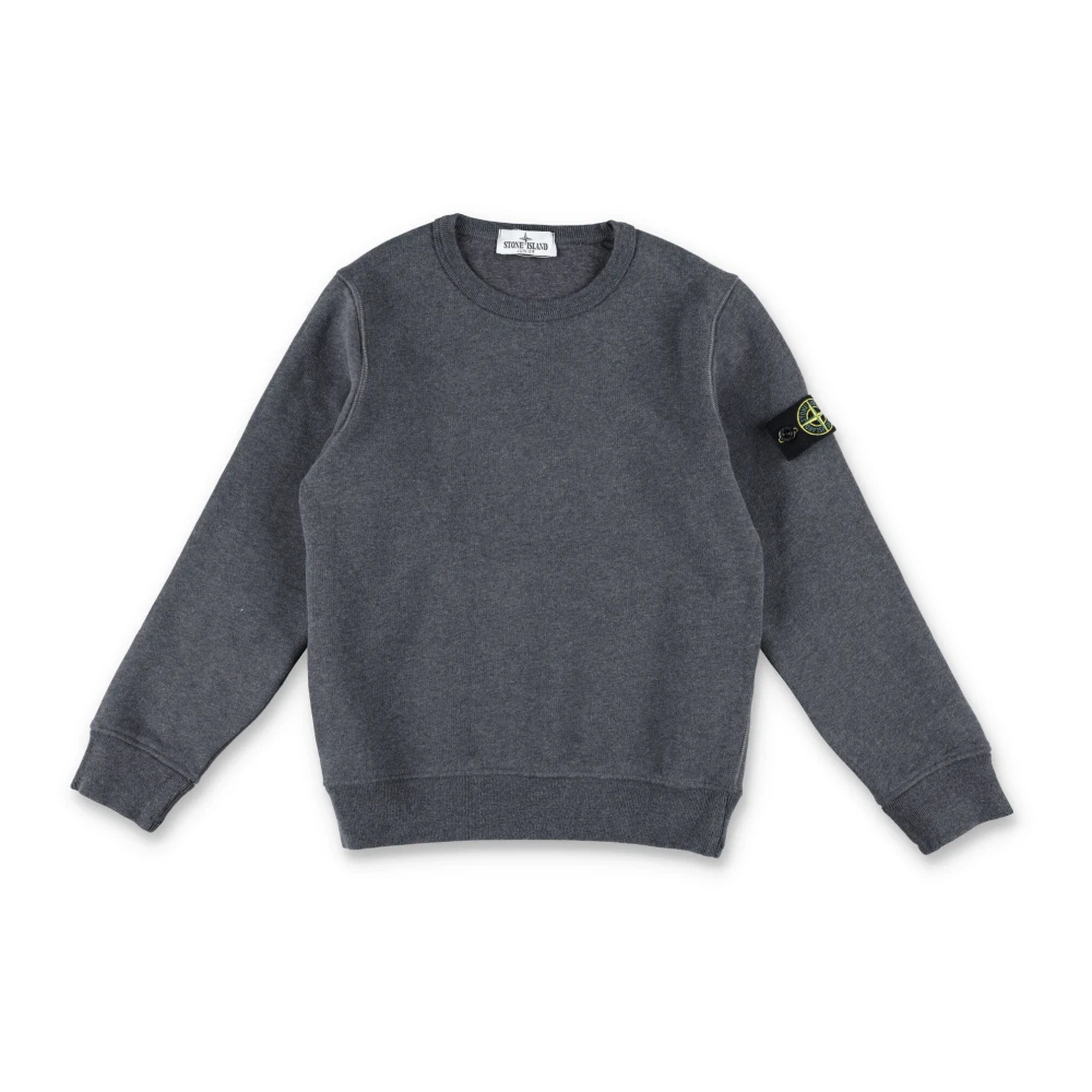 Stone Island Mörkgrå Stickad Crewneck Tröja Gray, Pojke