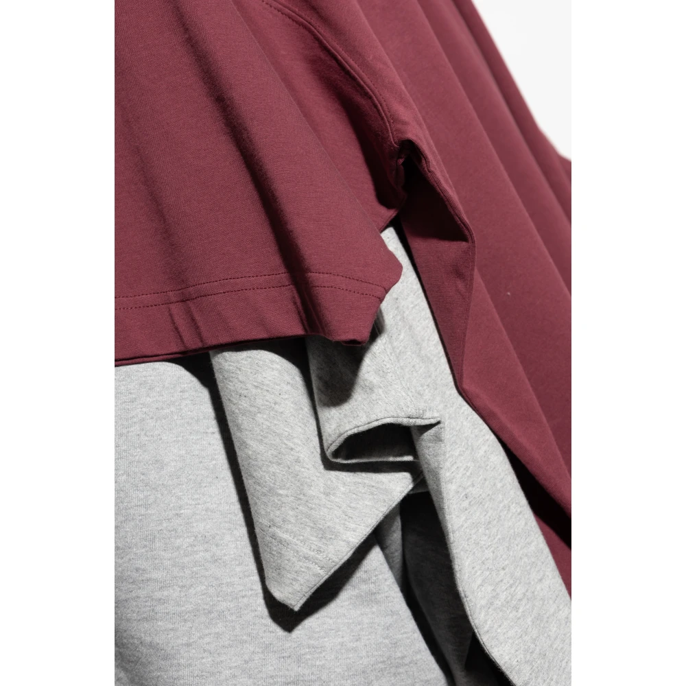 Vetements Sweatshirt met dubbel T-shirt in oversized stijl Multicolor Heren