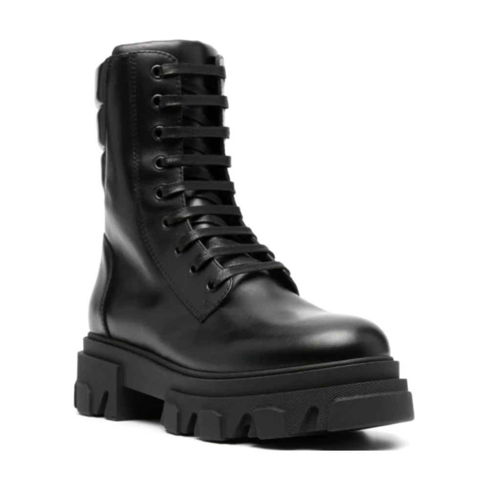 Gia Borghini Leren Veterschoenen Black Dames