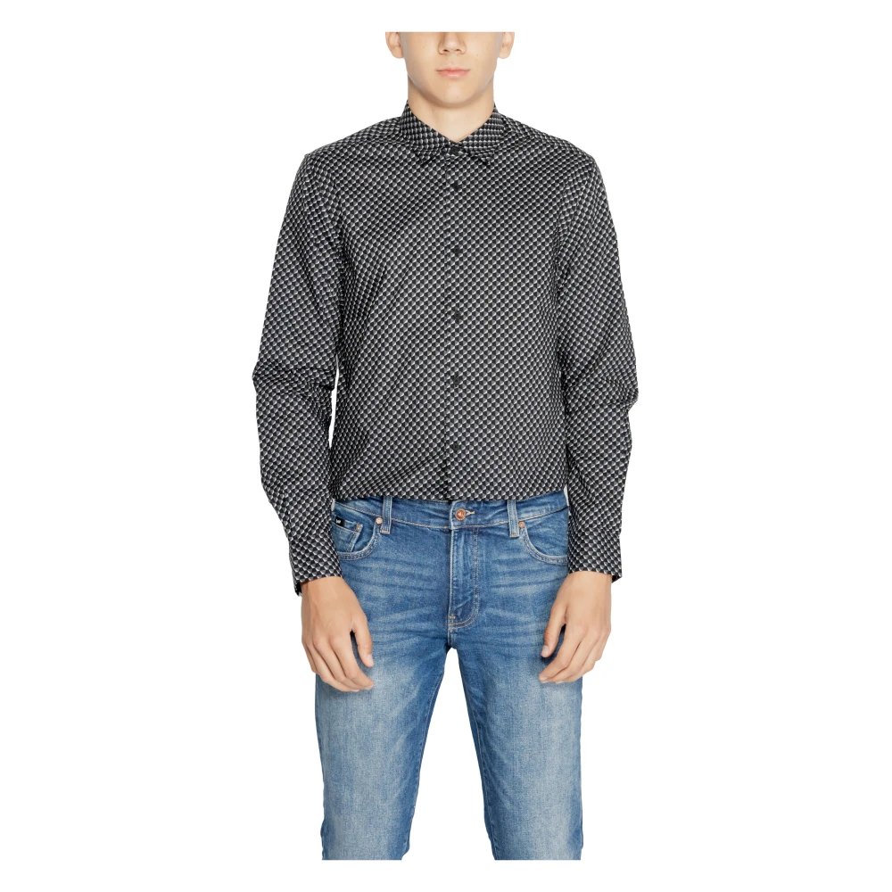 Antony Morato Heren Katoenen Overhemden Herfst Winter Collectie Gray Heren