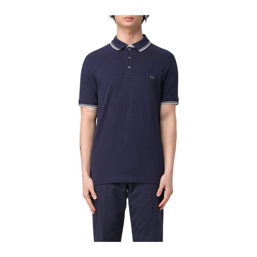Fay - Tops > Polo Shirts - Blue - Fay - Modalova