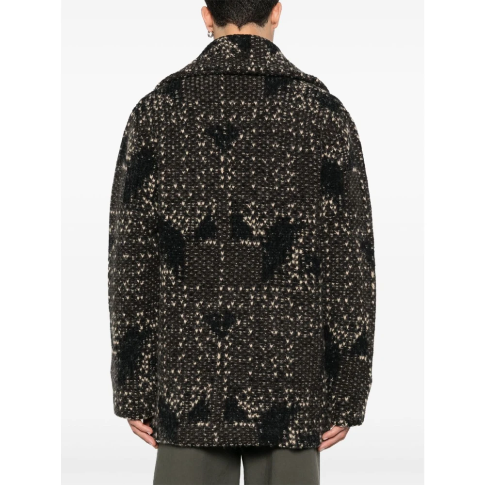 Dries Van Noten Multicolor Alpaca Wolmix Vest Brown Heren