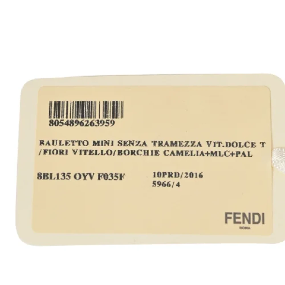 Fendi Vintage Pre-owned Leather fendi-bags Beige Dames