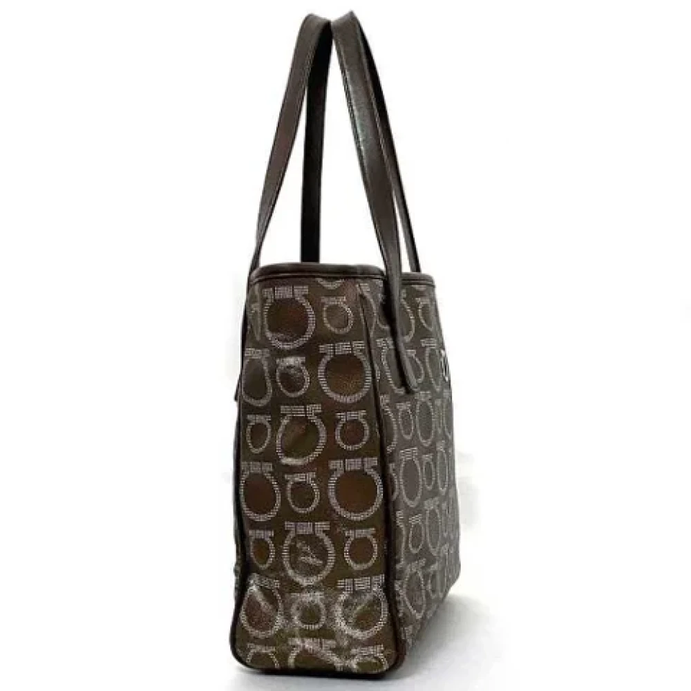 Salvatore Ferragamo Pre-owned Fabric totes Brown Dames