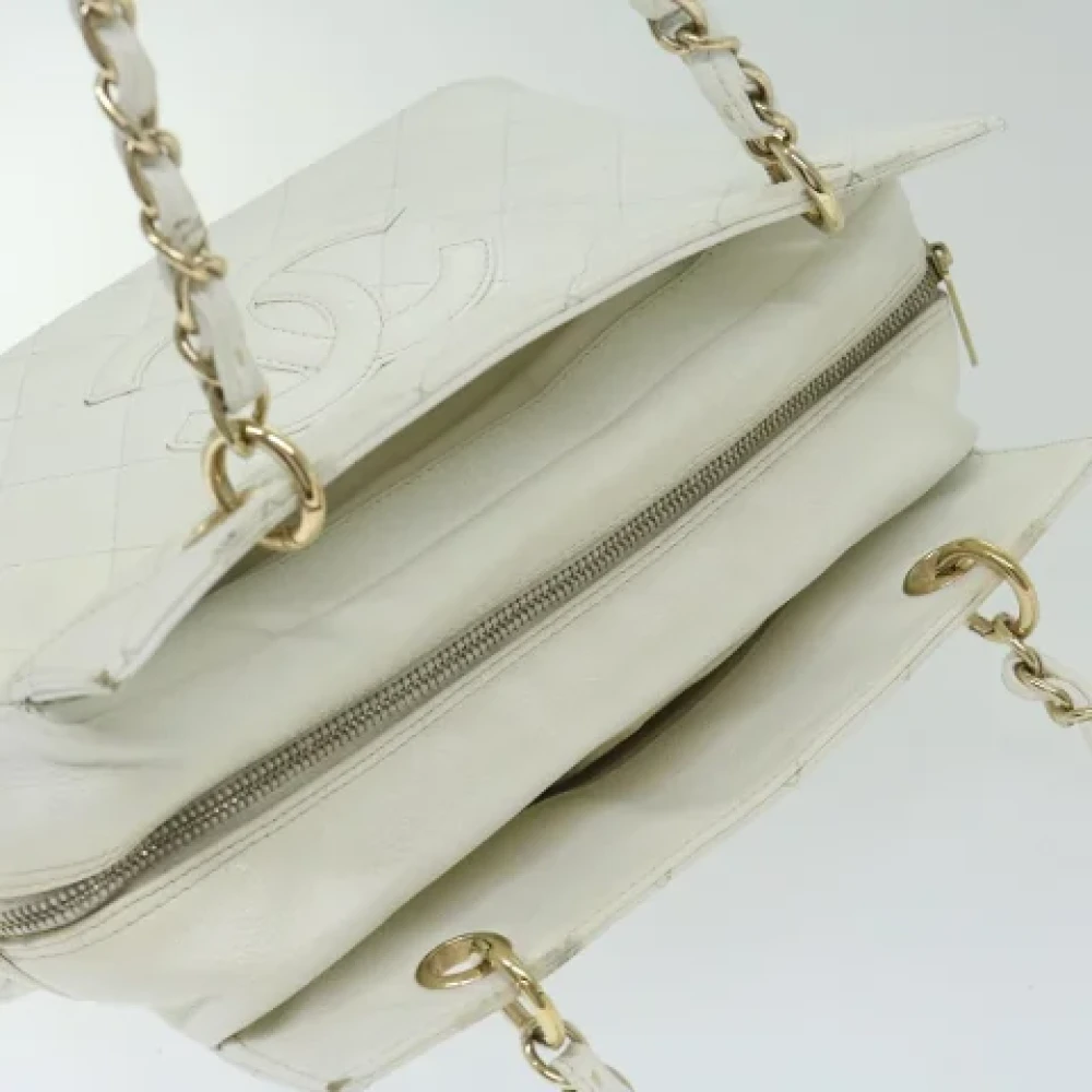 Chanel Vintage Pre-owned Leather chanel-bags White Dames