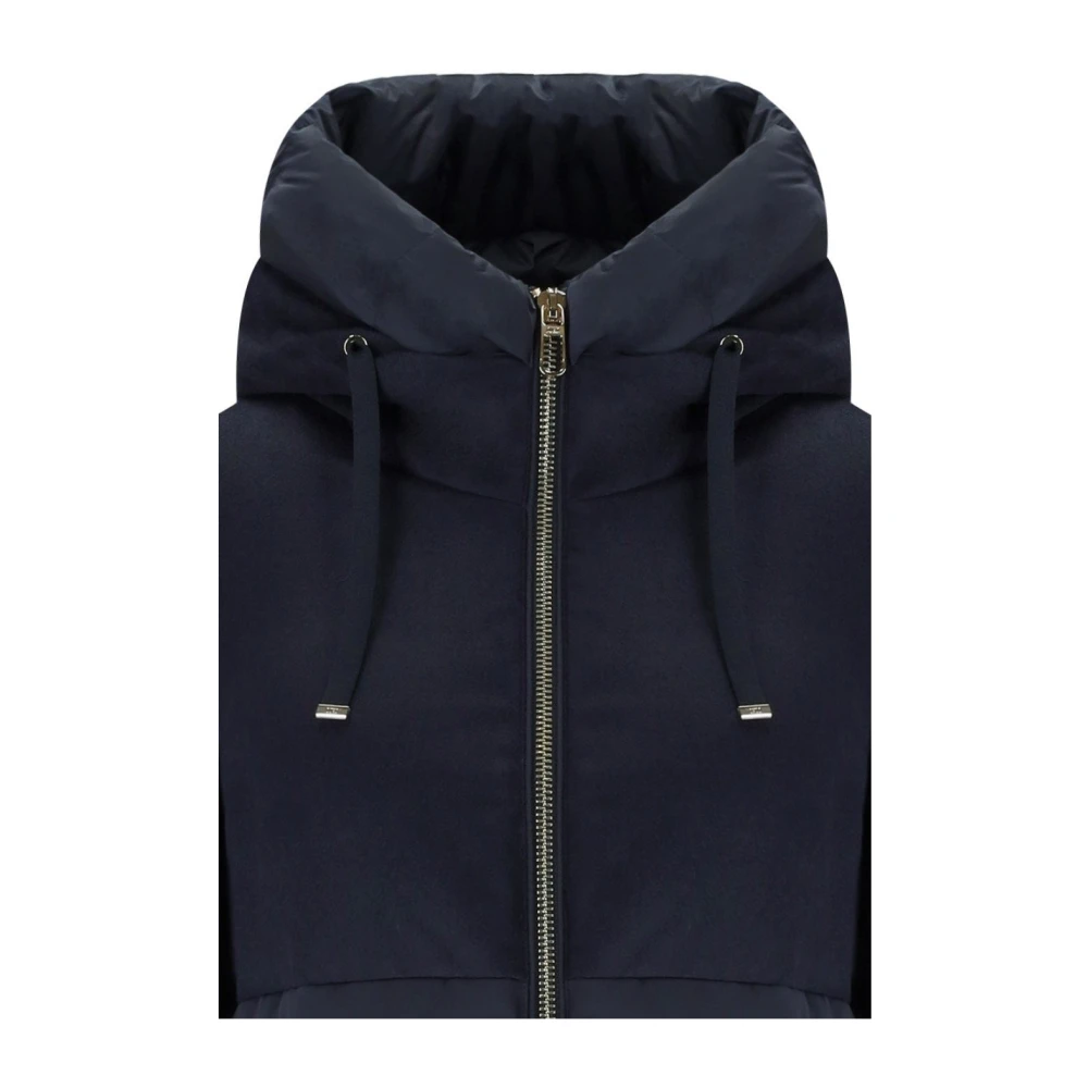 Duno Blauwe Gewatteerde Hoodiejas Blue Dames