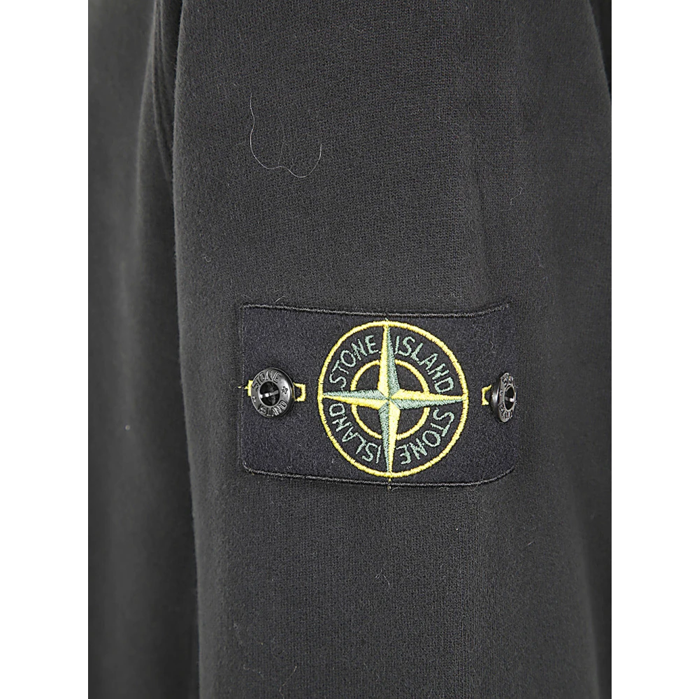 Stone Island Zwarte Iconische Hoodie Black Heren