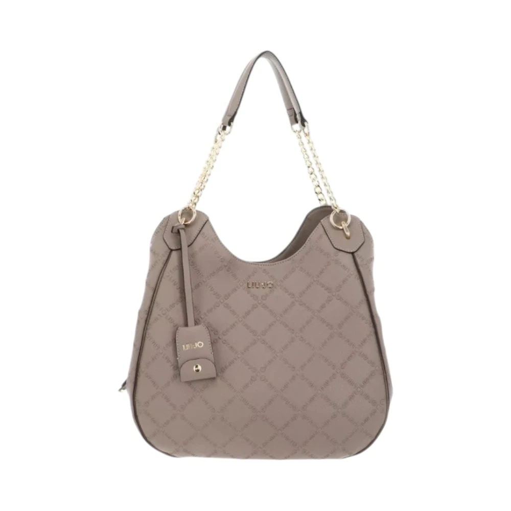 Liu Jo Donna Grigio Borsa A Tracolla Con Logo In Rilievo E Zip