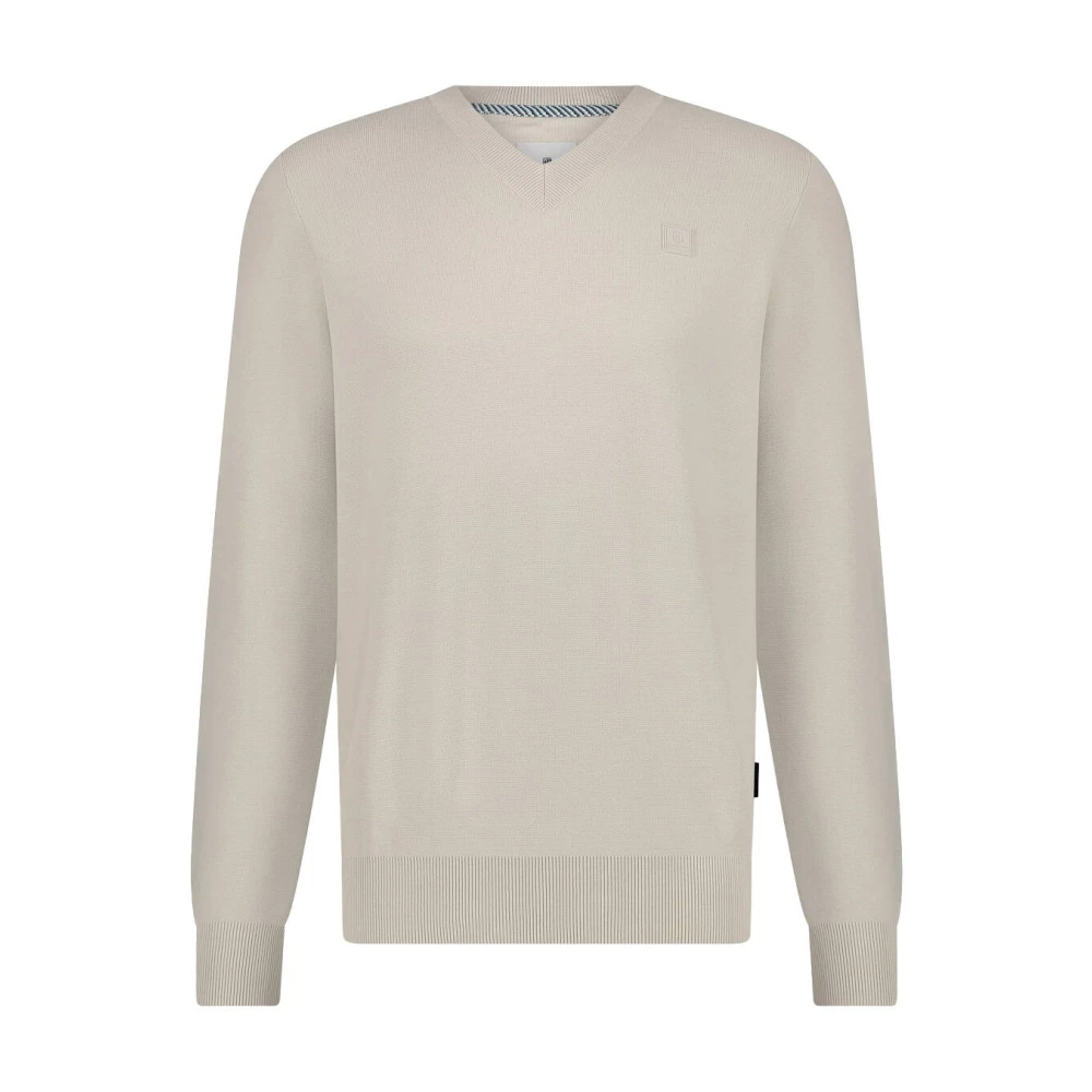 State of Art V-hals Pullover in Eenvoudig Ontwerp Beige Heren