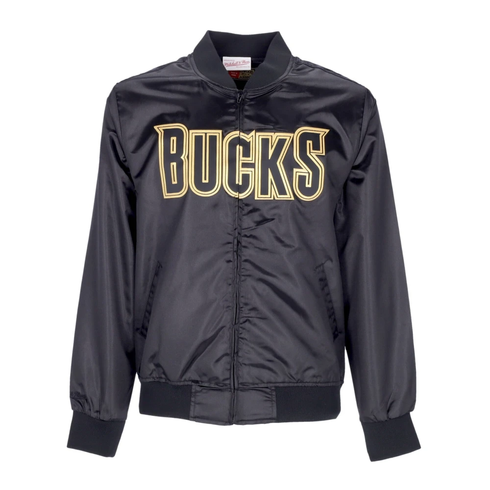 Mitchell & Ness Men's Black Milwaukee Bucks Nba Satin Jacket