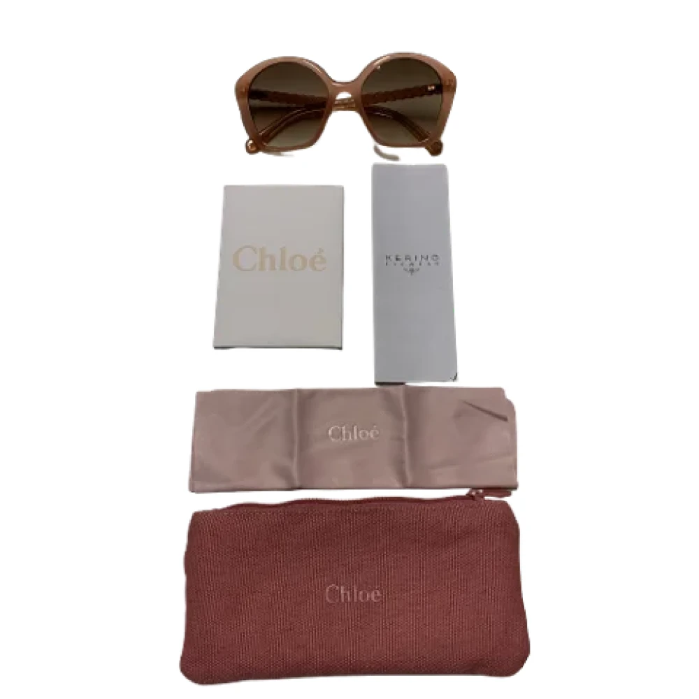 Chloé Pre-owned Plastic sunglasses Roze Dames