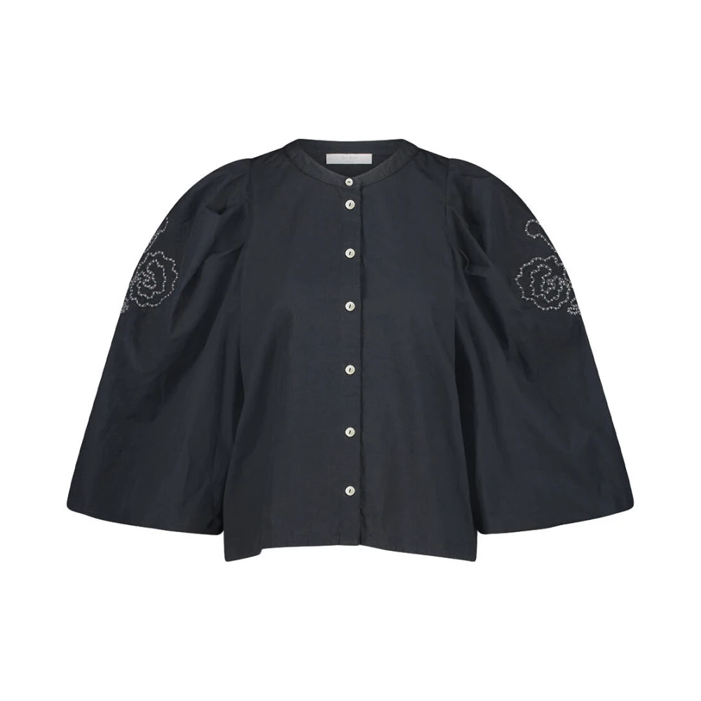 By-Bar Ziggy Lange Mouw Blouse Blue Dames